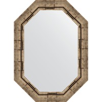 Зеркало Evoform Octagon 53x73 BY 7125 в багетной раме - Серебряный бамбук 73 мм