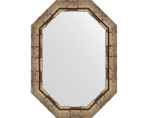 Зеркало Evoform Octagon 53x73 BY 7125 в багетной раме - Серебряный бамбук 73 мм