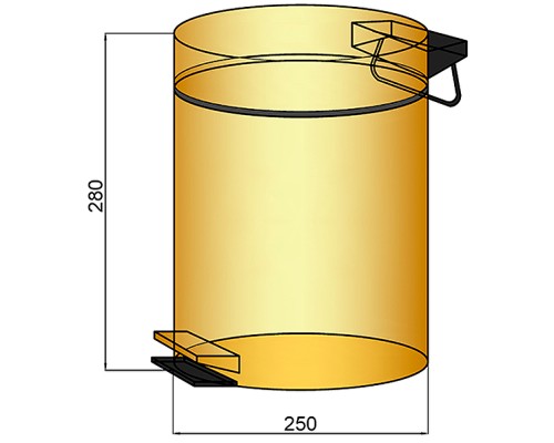 Ведро для мусора Boheme Uno 10426-MG Золото