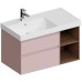 Тумба под раковину Kerama Marazzi Cubo 90 L подвесная Мальва матовый Структурированный орех
