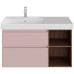 Тумба под раковину Kerama Marazzi Cubo 90 L подвесная Мальва матовый Структурированный орех