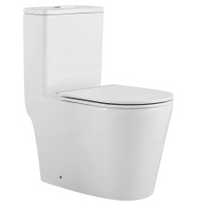 Унитаз моноблок SantiLine SL-5029 Белый с бачком и сиденьем Микролифт