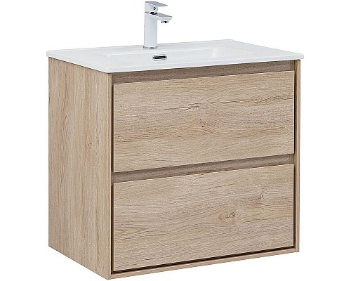 Тумба под раковину Aquanet Милан 70 336383 подвесная Дуб светлый