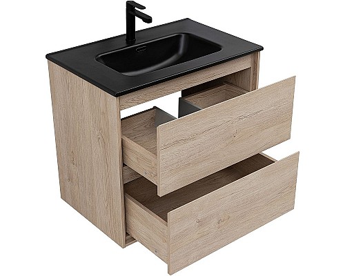 Тумба под раковину Aquanet Милан 70 336383 подвесная Дуб светлый