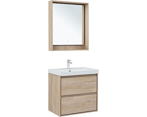 Тумба под раковину Aquanet Милан 70 336383 подвесная Дуб светлый