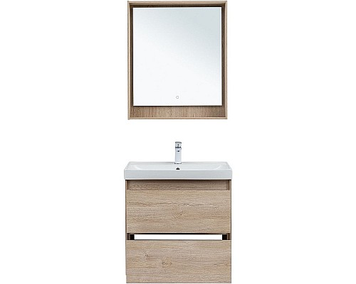 Тумба под раковину Aquanet Милан 70 336383 подвесная Дуб светлый