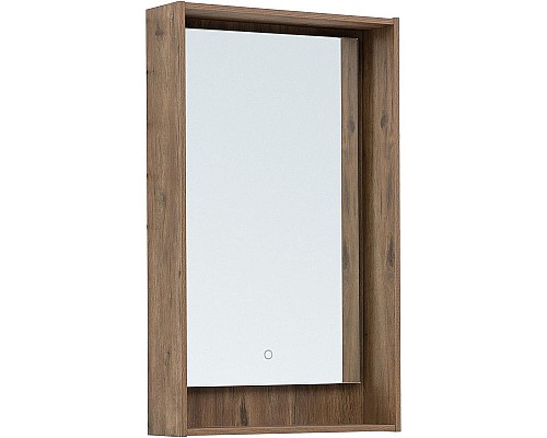 Зеркало Aquanet Милан 50 336397 с подсветкой Дуб рустикальный с сенсорным выключателем