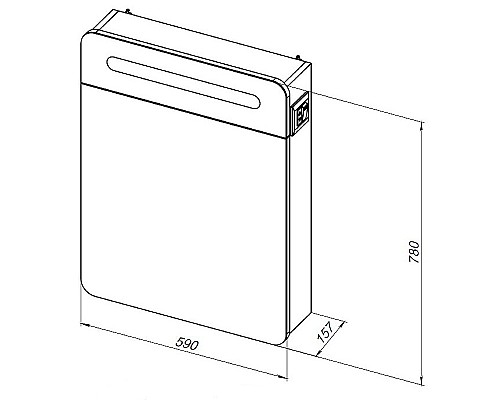 Зеркальный шкаф Aquanet Лукка 60 178954 с подсветкой Белый глянцевый