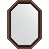 Зеркало Evoform Polygon 69х49 BY 7273 в багетной раме - Махагон с орнаментом 50 мм