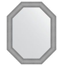Зеркало Evoform Polygon 96х76 в багетной раме - Серебряная кольчуга 88 мм