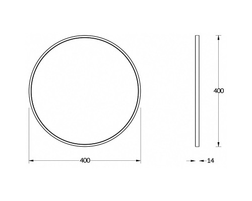 Зеркало Evoform Impressive d40 BY 7541 в раме - Черный цвет