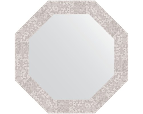 Зеркало Evoform Octagon 57х57 в багетной раме - Соты алюминий 70 мм