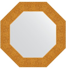 Зеркало Evoform Octagon 61х61 в багетной раме - Чеканка золотая 90 мм