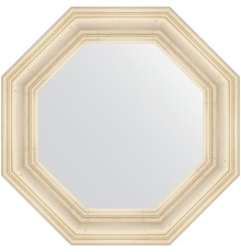Зеркало Evoform Octagon 64х64 в багетной раме - Травленое серебро 99 мм