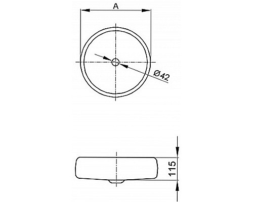 Раковина-чаша Bette Curve 42 A245-000 PW Белая