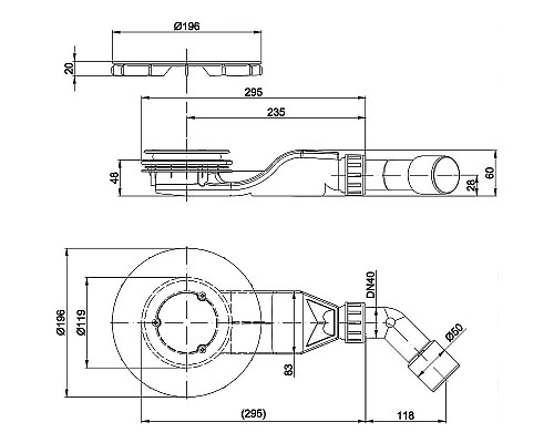 Сифон для душевого поддона Bette Air 30 B524-000 Белый