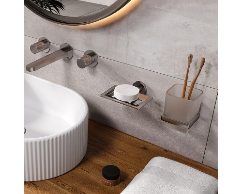 Стакан для зубных щеток WasserKRAFT Tauber Никель