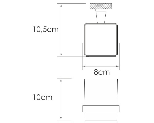 Стакан для зубных щеток WasserKRAFT Tauber Никель