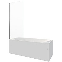 Шторка на ванну Berges River S 90х145 065012 профиль Хром стекло прозрачное