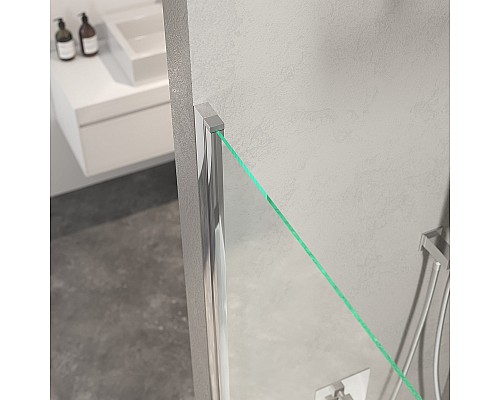 Шторка на ванну Berges River S 90х145 065012 профиль Хром стекло прозрачное