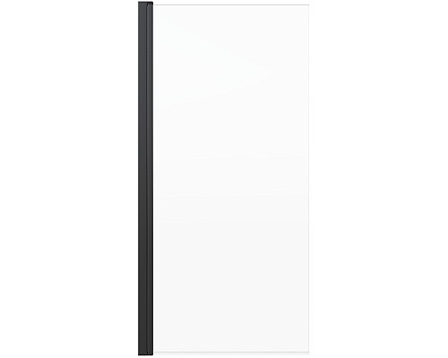 Шторка на ванну Berges River S Black 80х145 065011 профиль Черный матовый стекло прозрачное
