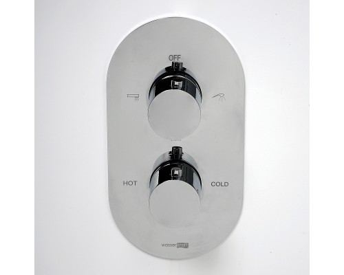 Смеситель для душа WasserKRAFT Berkel 4844 с термостатом Хром