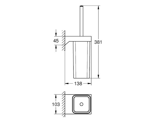 Ершик для унитаза Grohe Selection Cube Хром