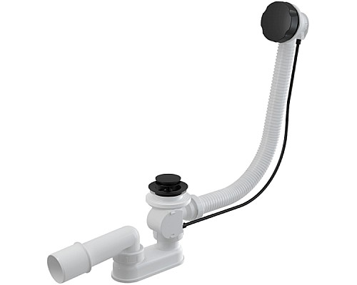 Слив-перелив Alcaplast A55BLACK-80 полуавтомат Черный матовый