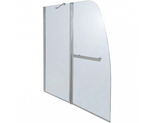 Шторка на ванну Parly F03 130х120 7178 профиль Хром стекло прозрачное