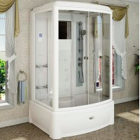 Душевая кабина Radomir Диана 2 139x108 с баней профиль Белый стекло прозрачное