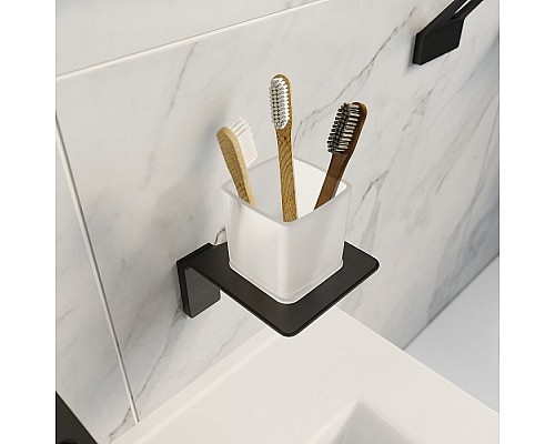 Стакан для зубных щеток Iddis Slide SLIBSG1i45 Черный