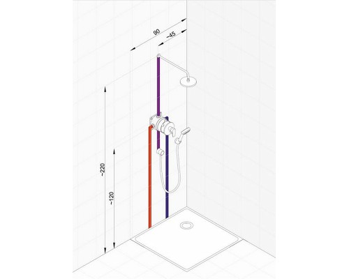 Душевая система Kludi Pure Easy 376400565 Хром