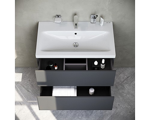 Тумба под раковину AM.PM Gem 75 M90FHX07522GM подвесная Графит матовый