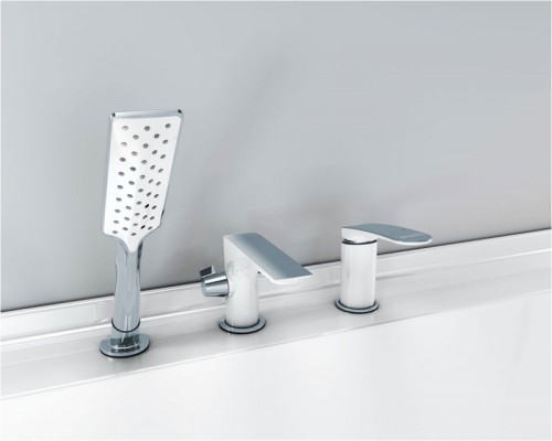 Смеситель на борт ванны Radomir Эдельвейс 1-27-0-0-0-626 Хром Белый