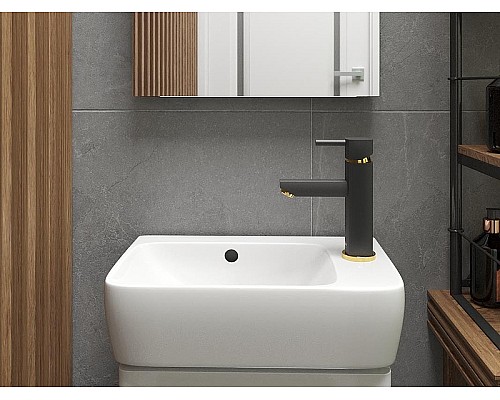 Смеситель для раковины Shouder Unique 0170217 Черный Золото