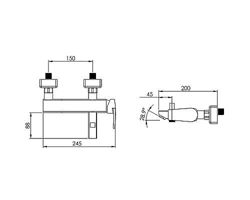 Смеситель для ванны Shouder Unique Plus 0180116 Слоновая кость Золото