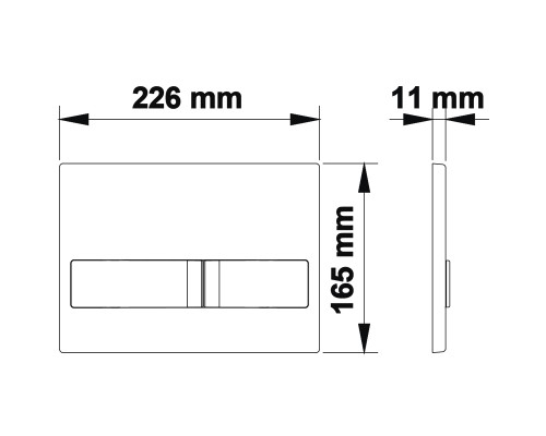 Клавиша смыва Berges Novum L5 040015 Черная