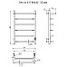 Электрический полотенцесушитель Тругор ПЭК 6 П СП 80x40 с полкой Хром