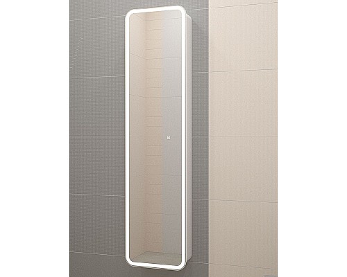 Шкаф пенал Art&Max Platino AM-Pla-400-1600-1D-R-L-DS-F с сенсорным выключателем Белый