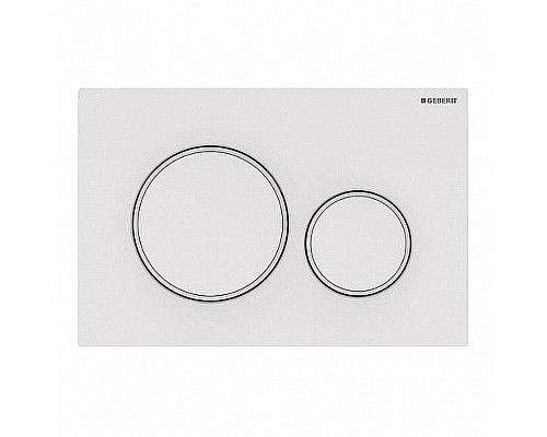 Клавиша смыва Geberit Sigma 20 115.882.11.1 Белая глянцевая и матовая Клавиша смыва Geberit Sigma 20 115.882.11.1 Белая глянцевая и матовая