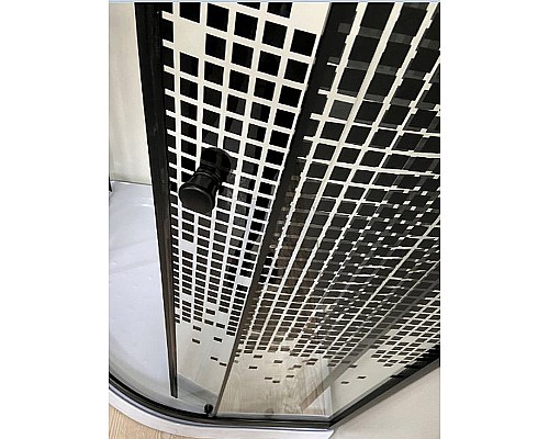 Душевой уголок Niagara Eco 80х80 NG-003-14 Black профиль Черный стекло с рисунком