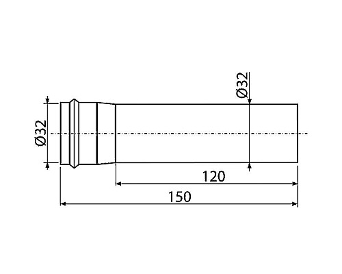 Удлинительная труба для сифона Alcaplast A4000 Хром