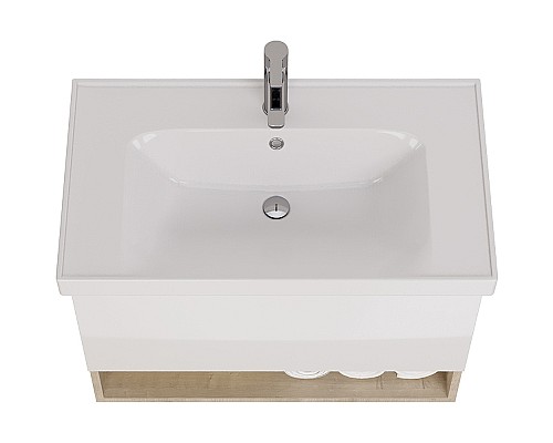 Тумба под раковину Dreja Perfecto 90 99.0813 подвесная Дуб эврика Белый