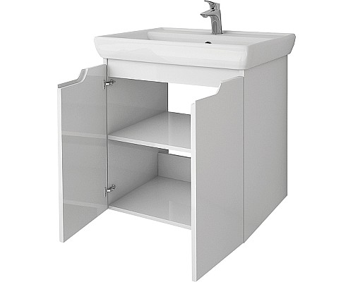 Тумба под раковину Dreja Q Plus (D) 70 99.1005 подвесная напольная Белый