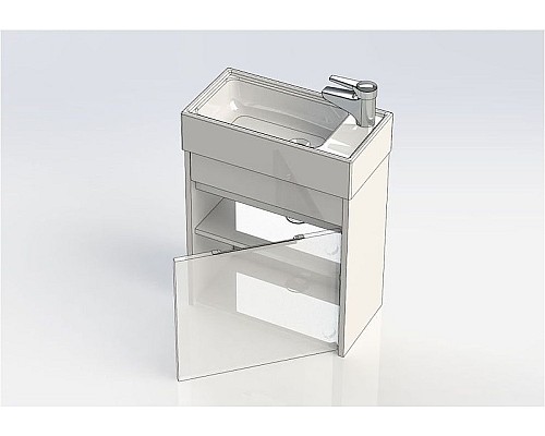 Тумба с раковиной Aquanet Лидс 50 213042 подвесная Эвкалипт мистери