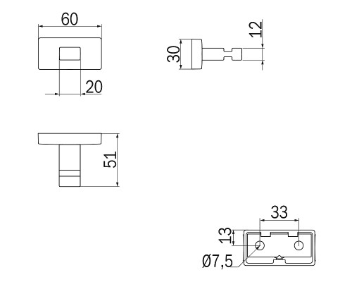 Крючок Inda Lea A1820ABZ Бронза