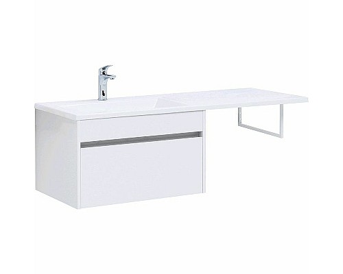 Тумба с раковиной Aquanet Токио 130 L 239217 подвесная Белая
