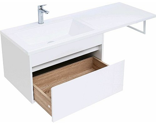 Тумба с раковиной Aquanet Токио 130 L 239217 подвесная Белая