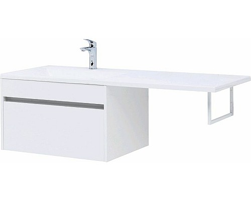 Тумба с раковиной Aquanet Токио 130 L 239217 подвесная Белая