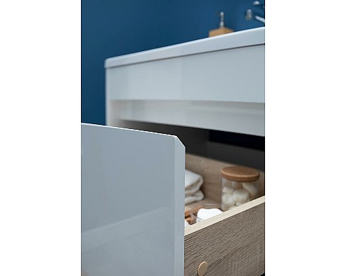 Тумба с раковиной Aquanet Токио 130 L 239217 подвесная Белая